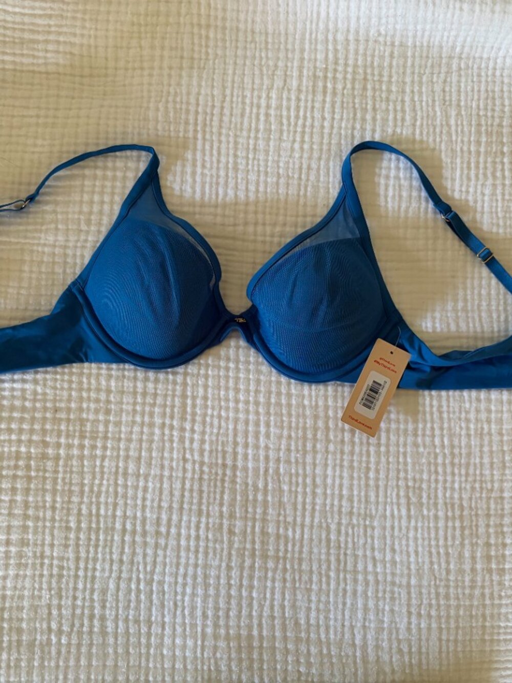 NWT ThirdLove Uplift Plunge Bra - 34 A1/2 Aqua